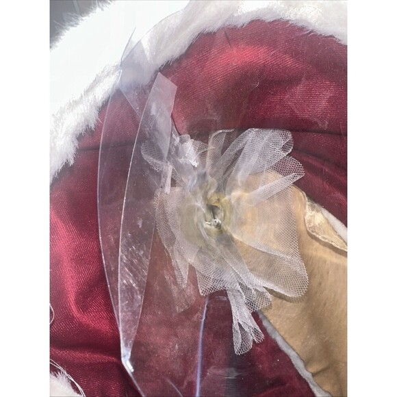 Holiday Living Angel Tree Topper‎ Burgundy Red Gold White Wings Christmas - Picture 5 of 6